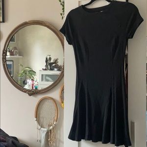 black skater dress